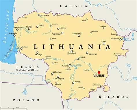 lituânia mapa